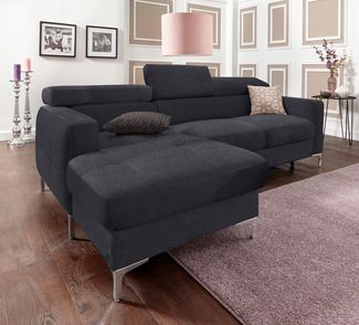 COTTA Ecksofa Sammy L-Form, mit Kopfteilverstellung, wahlweise mit Bettfunktion & Bettkasten
