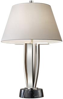 Tischleuchte, Stahl Nickel, H 71,1cm