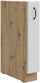 Unterschrank 15 Schrankauszug Stilo Weiß + Eiche Artisan Küchenzeile Küchenblock Küche Landhaus