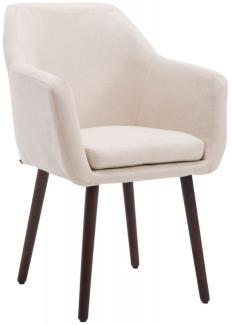 Besucherstuhl Utrecht Stoff walnuss (Farbe: beige)