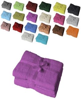 4 x Badetuch 500 g/m² 100x150 cm Lila