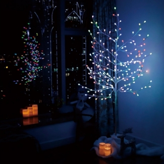 CCLIFE LED Baum Led Lichterbaum Indoor Weihnachtsbaum, Kirschblütenbaum Lichterdeko
