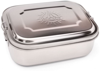 bodhi Lunchbox Lunchbox klein, 2 Fächer, Namaste Gravur, ca. 17x13,2x6,5cm, Edelstahl