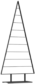 vidaXL Metall Weihnachtsbaum mit Ständer Schwarz 210 cm Stahl 42019174