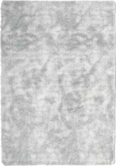 vidaXL Teppich Shaggy Hochflor NAVARRA Hellgrau 120x170 cm Polyester 4102826