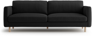 Micadoni Sofa Eden 4-Sitzer Samt Schwarz