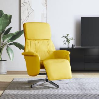 vidaXL Relaxsessel mit Fußteil Hellgelb Stoff 356665
