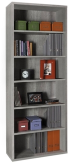 Regal Design-Office / Disegno, Holzwerkstoff, Grau, 81 x 217 x 35 cm