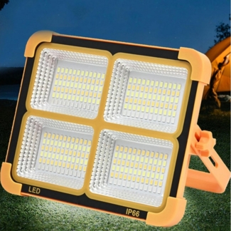 REDOM LED Baustrahler Arbeitsleuchte 10000 Lumen Akku Notfallleuchte, 5 Lichtmodi einstellbar, LED fest integriert, warmes Licht, weißes Licht, warmes und weiß Warnblitz, tragbarer Strahler Camping Werkstatt Reparatur Outdoor usw.