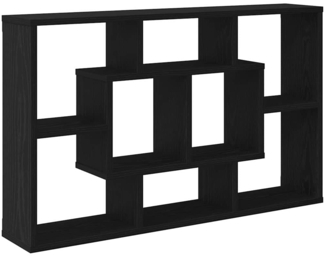 vidaXL Wandregal - Schwarzes Eichenholz, 85 x 16 x 52,5 cm, Hergestellt aus Holzwerkstoff 862105