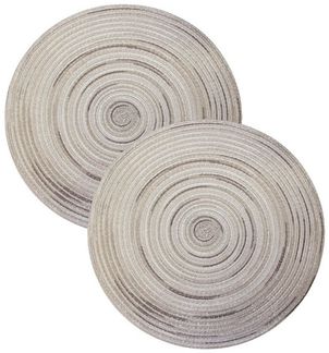 Haus und Deko Platzset 2er Set Platzset abwischbar rund ca. 40 cm Tischset Untersetzer melier, (2-St)