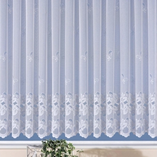 Weckbrodt Gardine Basel, Kräuselband (1 St), halbtransparent, Jacquard, Jacquard, strukturiert, halbtransparent, Allover,Motiv, Bordüre, Store