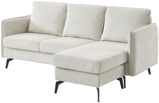 Wohnlandschaft Larry / LDAT-S-004-HA2341-1 , Stoff , Beige , 193 x 86 x 136 cm