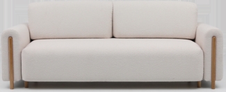 Eltap Arcadova Sofa (Jaffray 18) Bettfuß aus Holz, Beige, 97 x 97 x 244 cm