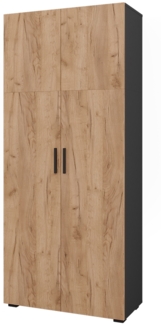 Vicco Mehrzweckschrank Anthrazit/Goldkraft Eiche 80x183.8 cm, Frank