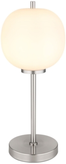 Tischleuchte, Metall Glas, H 45 cm