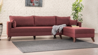 Ecksofa, 'Bella', 85 x 165 x 275, Weinrot