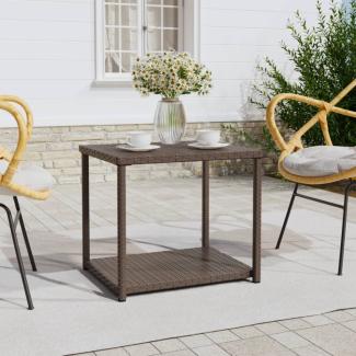 vidaXL Beistelltisch Braun 55x45x49 cm Poly Rattan 319405