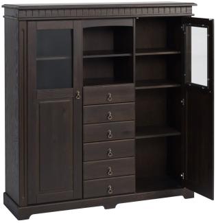 Highboard kolonial Kiefer massiv 144 cm Cordoba