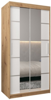 ABIKS MÖBEL Schwebetürenschrank Verona 4 Schlafzimmerschrank, mit Spiegel, Kleiderstange und Regalen
