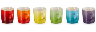Becher 100ml 6er Set Regenbogen Poterie Le Creuset Becher - Backofen geeignet, Spülmaschinenfest