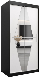 ABIKS MÖBEL Schwebetürenschrank BOLIWIA Schlafzimmerschrank - mit Spiegel, Kleiderstange und Regalen