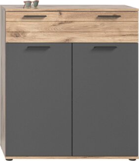 INOSIGN Schuhkommode Riga, Breite 90 cm, 2 Türen, 1 Schubkasten, 4 Einlegeböden, 5 Fächer, hochwertige Rillenfräsung, mit Softclose, Kommode, Anrichte, Schrank