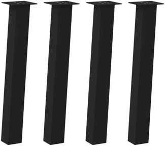 vidaXL Konsolentischbeine 4 Stk. Schwarz 72 cm Stahl 4012504