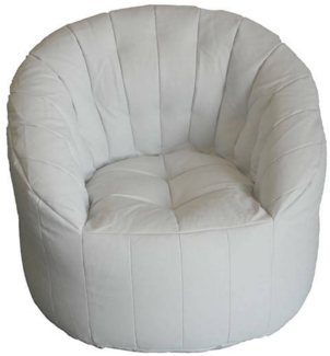 Dmora Sessel Amenso, Gepolsterter Sitz, Einzelsofa im Wohnzimmer, Stuhl mit Armlehnen, Made in Italy, 80x80 h80 cm, Weiß