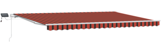 vidaXL Manuelle einziehbare Markise mit LED in Orange und Braun, 500x300 cm 3331220