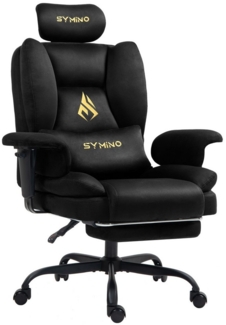 symino Stuhl Ergonomischer Sofa-Gaming-Stuhl, Verstellbarer Gamer-Stuhl, mit Hochwertigem Kunstpelzbezug für Ultimativen Komfort