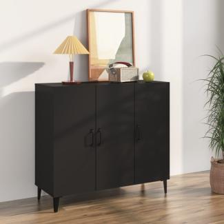vidaXL Sideboard Schwarz 90 x 34 x 80 cm Holzwerkstoff [812502]