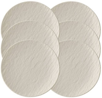Villeroy & Boch Teller-Set Manufacture Rock blanc Brotteller 16 cm Set6, Porzellan