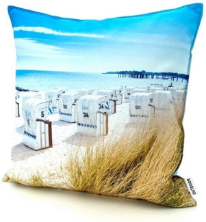 heimtexland Dekokissen Outdoorkissen 45x45 Outdoor Garten Deko Kissen, Lotus Effekt, schmutz- und wasserabweisend, inkl. Füllung