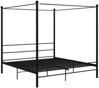 vidaXL Himmelbett Schwarz Metall 180x200 cm 325066