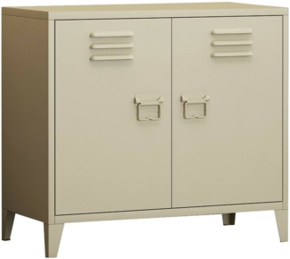 Dmora Kommode Conco, Wohnzimmerbuffet, Wohnzimmer-Sideboard, Moderne Küchen-Speisekammer, 80x40 h73 cm, Sahne