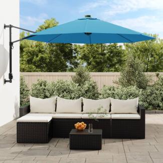 vidaXL Wand-Sonnenschirm Meerblau 290 cm 362890