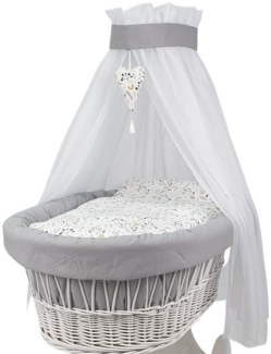 Babymajawelt Bett-Set Ersatz Bett Set für Stubenwagen ! NUR Stoff Ausstattung! Ver. Designs, Füllung: 100% Polyester, Bezug: Baumwolle, Made in EU, Stubenwagen Textile Ausstattung