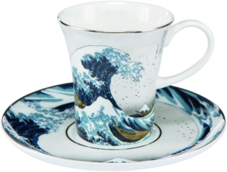 Goebel Die Welle Espressotasse, Espresso Tasse, Trinktasse, Hokusai, Porzellan, Silber, 67011721