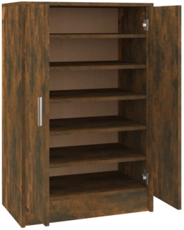 vidaXL Schuhschrank Räuchereiche 60x35x92 cm Holzwerkstoff 816011