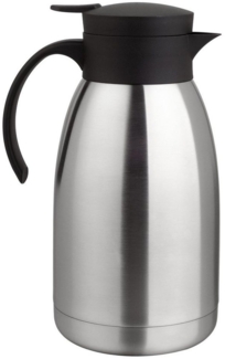 HAC24 Isolierkanne Thermoskanne Kaffeekanne Teekanne Thermo Kaffee Tee Kanne, 2 l, Edelstahl, Einhandautomatik