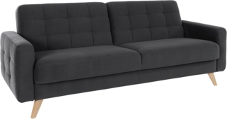 exxpo - sofa fashion 3-Sitzer Nappa, kompakt, bequem, zeitloses Design, Breite 222cm, L-Form, tolle Detailverarbeitung