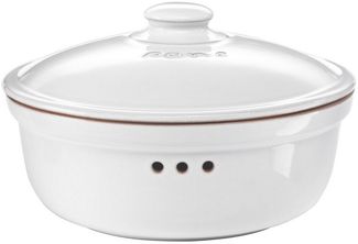 Römertopf Brottopf rund weiß