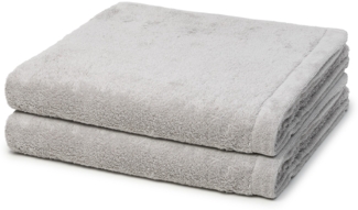 Cawö Lifestyle 2 tlg. Frottier-Set - 2 X Duschtuch (70 X 140cm) - 520 g/m2 - Platin