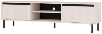 Furnix TV-Schrank Kersi Sideboard 178 cm Kabinett mit zwei Schubladen Metallbeine 178,6x50x40 cm