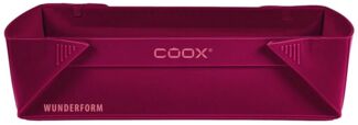 coox WUNDERFORM Basic M in Dunkelrot, die erste faltbare Kastenform, platzsparende Backform aus Silikon BPA-frei