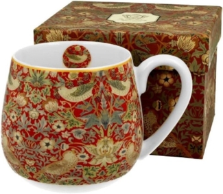 DUO ART GALLERY Fassbecher 430 ml STRAWBERRY THIEF RED New Bone China Porzellan