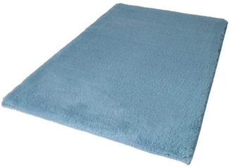 Carpet City Badematte Topia Mats, Badteppich uni, Höhe 14 mm, rutschhemmend beschichtet, strapazierfähig, Polyester, rechteckig, Hochflor, Kaninchen Haptik, Polyester, Badezimmerteppich, waschbar