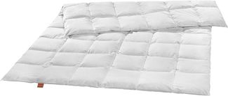 sleepling Federbettdecke für den Winter in den Größen 135x200, 155x220 und 220x240 cm, Füllung: 100% neue Federn, Bezug: Mako Baumwolle, für Allergiker geeignet, mit Down-Pass