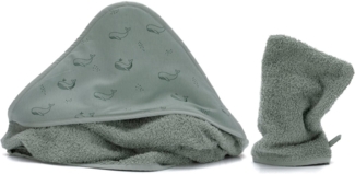 Fillikid Kapuzenhandtuch Kapuzenbadetuch mit Waschhandschuh, Frottee (Set, 2-St)